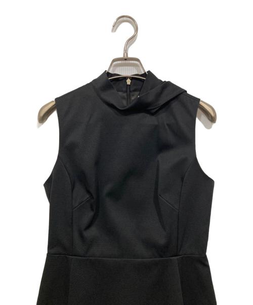 Kate Spade（ケイトスペード）Kate Spade (ケイトスペード) ボウタイノースリーブワンピース ブラックの古着・服飾アイテム
