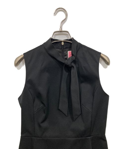 Kate Spade（ケイトスペード）Kate Spade (ケイトスペード) ボウタイノースリーブワンピース ブラックの古着・服飾アイテム