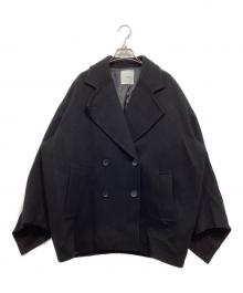 CLANE（クラネ）の古着「BACK FRILL DOUBLE COAT」｜ブラック