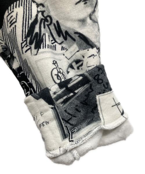 FENDI（フェンディ）FENDI (フェンディ) カールラガーフェルドコラボプリント パーカー ホワイト×ブラック サイズ:Mの古着・服飾アイテム