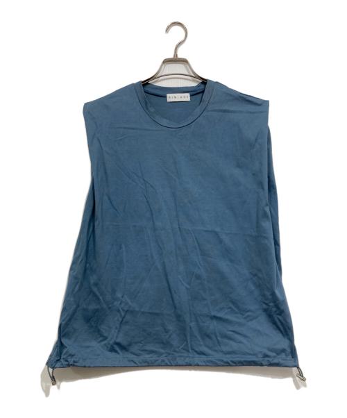 RIM.ARK（リムアーク）RIM.ARK (リムアーク) Drawstring big T/SH ブルー サイズ:FREEの古着・服飾アイテム