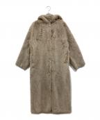 Ameriアメリ）の古着「HOOD REVERSIBLE FAKE FUR COAT」｜ベージュ
