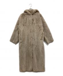 Ameri（アメリ）の古着「HOOD REVERSIBLE FAKE FUR COAT」｜ベージュ