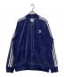 adidas（アディダス）の古着「ベロアジャケット」｜ネイビー