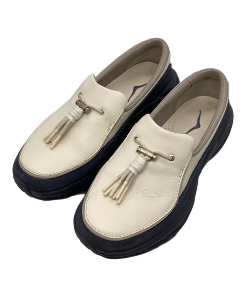 HOKA（ホカ）HOKA (ホカ) ローカットシューズ/ U SPEED LOAFER アイボリー×ネイビー サイズ:26㎝の古着・服飾アイテム