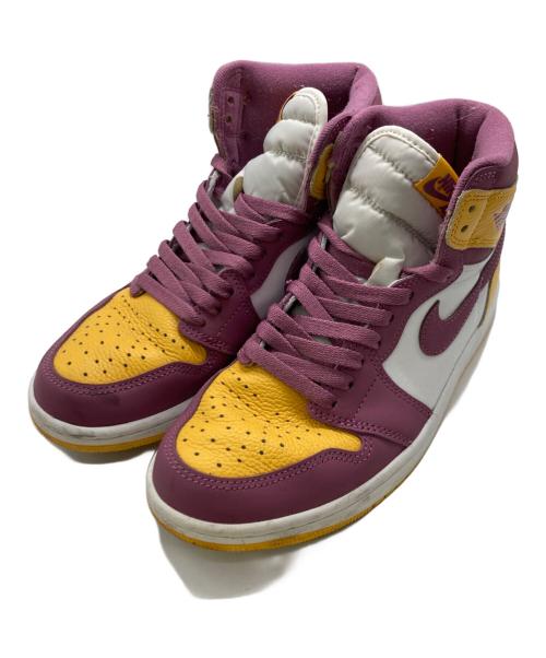 NIKE（ナイキ）NIKE (ナイキ) AIR JORDAN 1 RETRO HIGH OG パープル×イエロー サイズ:25㎝の古着・服飾アイテム