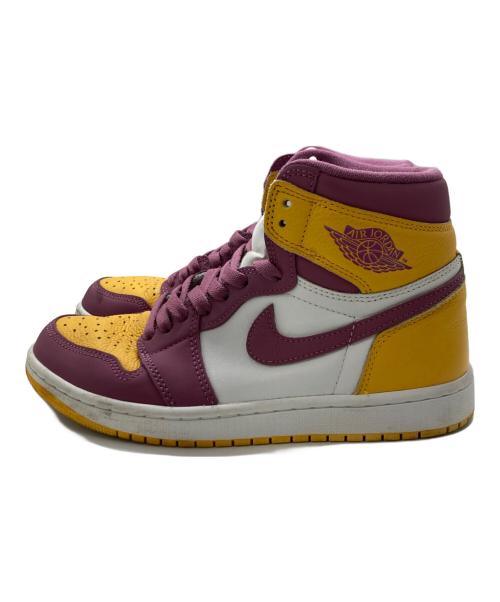 NIKE（ナイキ）NIKE (ナイキ) AIR JORDAN 1 RETRO HIGH OG パープル×イエロー サイズ:25㎝の古着・服飾アイテム