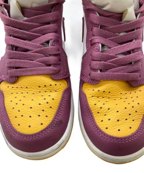 NIKE（ナイキ）NIKE (ナイキ) AIR JORDAN 1 RETRO HIGH OG パープル×イエロー サイズ:25㎝の古着・服飾アイテム