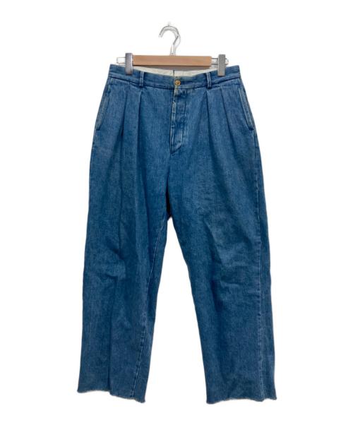 NEAT（ニート）NEAT (ニート) デニムスラックスパンツ ブルー サイズ:44の古着・服飾アイテム