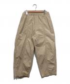 MORRIS&SONSモリスアンドサンズ）の古着「リネン混ワイドパンツ」｜ベージュ