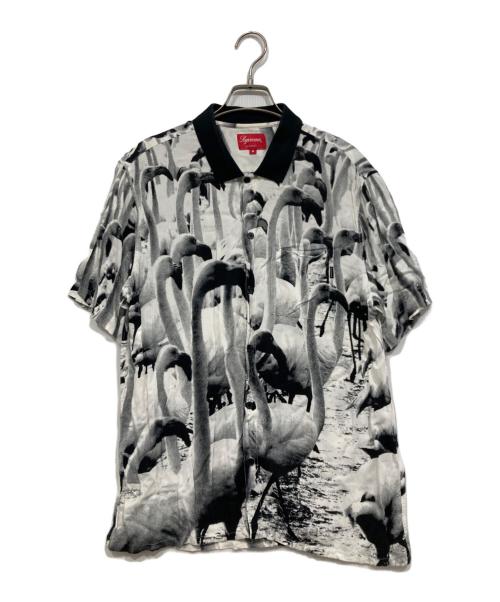 SUPREME（シュプリーム）SUPREME (シュプリーム) Flamingo Shirt ホワイト×ブラック サイズ:Mの古着・服飾アイテム