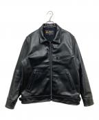 PINEAL JET LEATHERピネールジェットレザー）の古着「ホースレザージャケット」｜ブラック