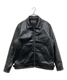 PINEAL JET LEATHER（ピネールジェットレザー）の古着「ホースレザージャケット」｜ブラック