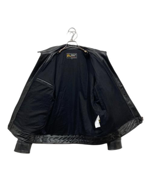 PINEAL JET LEATHER（ピネールジェットレザー）PINEAL JET LEATHER (ピネールジェットレザー) ホースレザージャケット ブラック サイズ:XLの古着・服飾アイテム