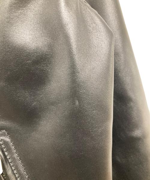 PINEAL JET LEATHER（ピネールジェットレザー）PINEAL JET LEATHER (ピネールジェットレザー) ホースレザージャケット ブラック サイズ:XLの古着・服飾アイテム