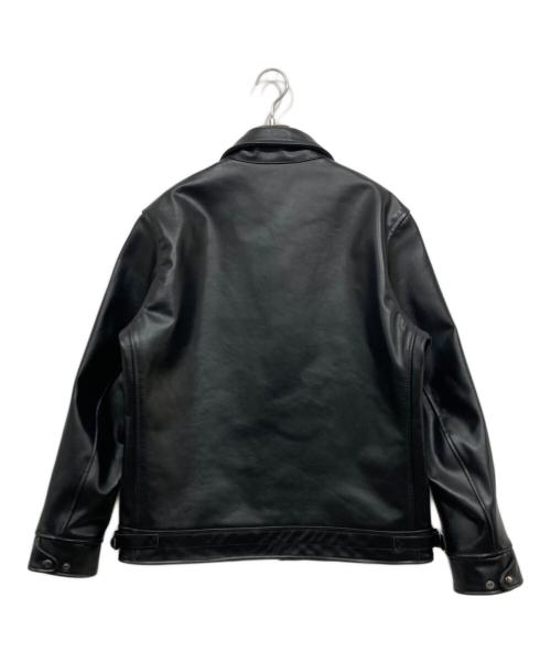 PINEAL JET LEATHER（ピネールジェットレザー）PINEAL JET LEATHER (ピネールジェットレザー) ホースレザージャケット ブラック サイズ:XLの古着・服飾アイテム