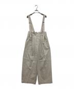 LOHENローヘン）の古着「サスペンダーエッグリネンパンツ」｜アイボリー