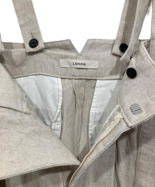 LOHEN（ローヘン）LOHEN (ローヘン) サスペンダーエッグリネンパンツ アイボリー サイズ:Sの古着・服飾アイテム