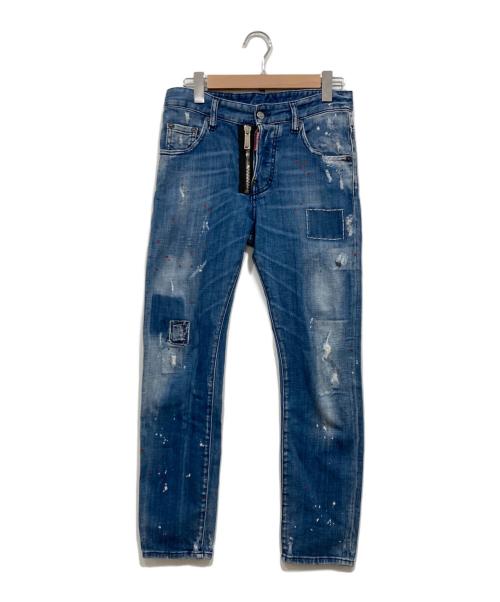 DSQUARED2（ディースクエアード）DSQUARED2 (ディースクエアード) SKATER JEANデニムパンツ ブルー サイズ:44の古着・服飾アイテム