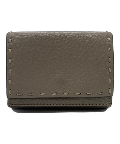 FENDI（フェンディ）FENDI (フェンディ) 3つ折り財布 ベージュの古着・服飾アイテム