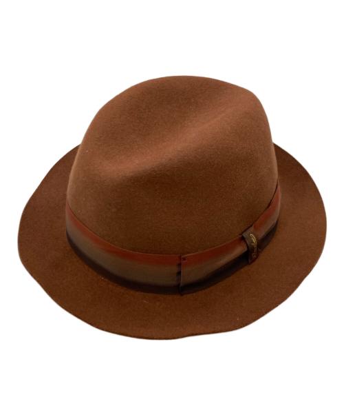 BORSALINO（ボルサリーノ）BORSALINO (ボルサリーノ) 中折れハット ブラウンの古着・服飾アイテム