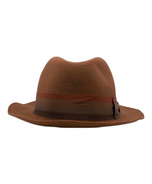 BORSALINO（ボルサリーノ）BORSALINO (ボルサリーノ) 中折れハット ブラウンの古着・服飾アイテム