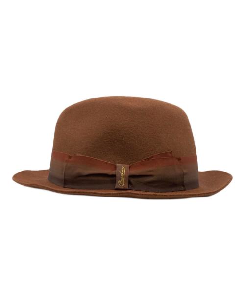 BORSALINO（ボルサリーノ）BORSALINO (ボルサリーノ) 中折れハット ブラウンの古着・服飾アイテム