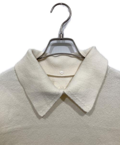 Mila Owen（ミラオーウェン）Mila Owen (ミラオーウェン) 2wayミドルゲージハーフスリーブポロニット アイボリー サイズ:1の古着・服飾アイテム