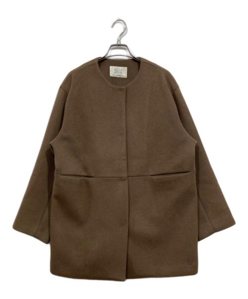JOURNAL STANDARD relume（ジャーナルスタンダード レリューム）JOURNAL STANDARD relume (ジャーナルスタンダード レリューム) 別注 LANA WOOL140切り替えショートコート ブラウン サイズ:38の古着・服飾アイテム