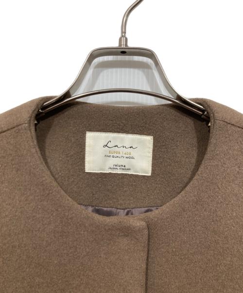 JOURNAL STANDARD relume（ジャーナルスタンダード レリューム）JOURNAL STANDARD relume (ジャーナルスタンダード レリューム) 別注 LANA WOOL140切り替えショートコート ブラウン サイズ:38の古着・服飾アイテム