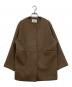 JOURNAL STANDARD relume（ジャーナルスタンダード レリューム）の古着「別注 LANA WOOL140切り替えショートコート」｜ブラウン