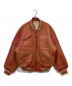 AVIREXアヴィレックス）の古着「レザースタジャン/AMERICAN CLASSICS」｜レッド