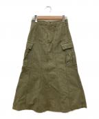 tricot COMME des GARCONSトリココムデギャルソン）の古着「ミリタリー カーゴスカート」｜カーキ