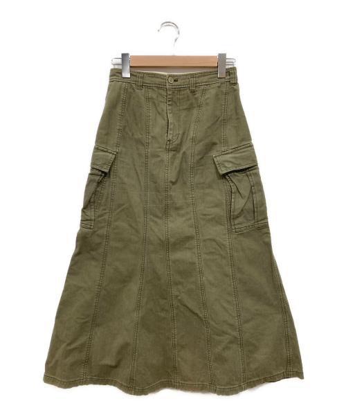 tricot COMME des GARCONS（トリココムデギャルソン）tricot COMME des GARCONS (トリココムデギャルソン) ミリタリー カーゴスカート カーキ サイズ:Mの古着・服飾アイテム