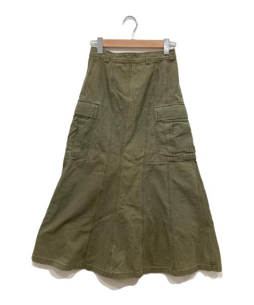 tricot COMME des GARCONS（トリココムデギャルソン）tricot COMME des GARCONS (トリココムデギャルソン) ミリタリー カーゴスカート カーキ サイズ:Mの古着・服飾アイテム