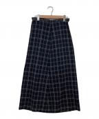 tricot COMME des GARCONSトリココムデギャルソン）の古着「チェックスカート」｜ネイビー