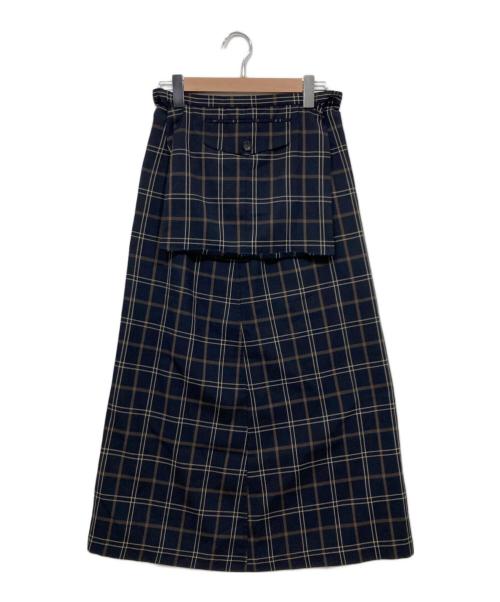tricot COMME des GARCONS（トリココムデギャルソン）tricot COMME des GARCONS (トリココムデギャルソン) チェックスカート ネイビー サイズ:Mの古着・服飾アイテム