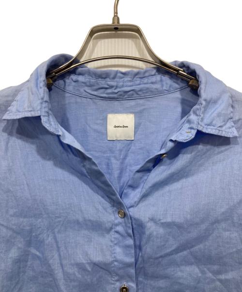 Spick and Span（スピック＆スパン）Spick and Span (スピック＆スパン) 80リネンカシュクールビッグシャツ ブルー サイズ:freeの古着・服飾アイテム