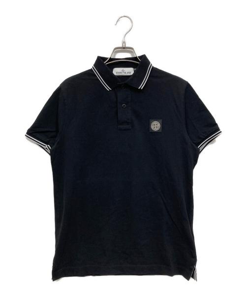 STONE ISLAND（ストーンアイランド）STONE ISLAND (ストーンアイランド) 半袖ポロシャツ ブラック サイズ:Mの古着・服飾アイテム