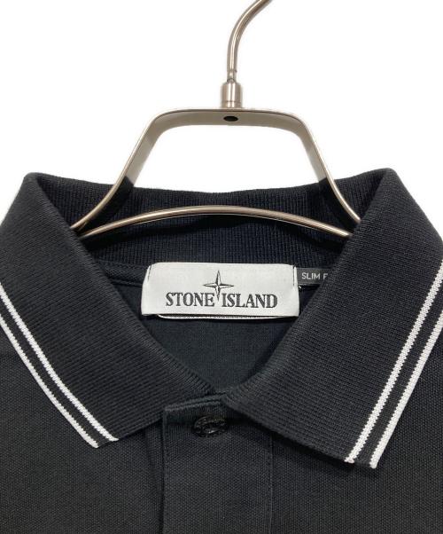 STONE ISLAND（ストーンアイランド）STONE ISLAND (ストーンアイランド) 半袖ポロシャツ ブラック サイズ:Mの古着・服飾アイテム