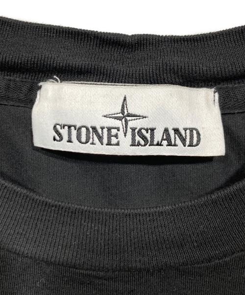 STONE ISLAND（ストーンアイランド）STONE ISLAND (ストーンアイランド) Stone Island Patch Logo T-shirt ブラック サイズ:Lの古着・服飾アイテム