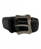 J&M DAVIDSONジェイ＆エム デヴィッドソン）の古着「編み込みレザーベルト」｜ブラック