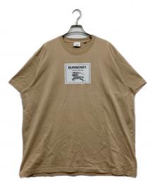 BURBERRY（バーバリー）の古着「プローサムラベル コットン オーバーサイズ 半袖 Tシャツ」｜ベージュ