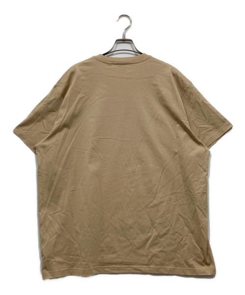 BURBERRY（バーバリー）BURBERRY (バーバリー) プローサムラベル コットン オーバーサイズ 半袖 Tシャツ ベージュ サイズ:Lの古着・服飾アイテム