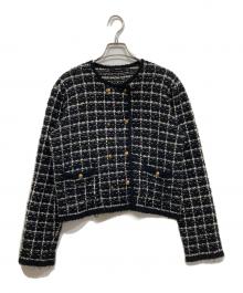 JOURNAL STANDARD（ジャーナルスタンダード）の古着「ツィードクロップドジャケット」｜ブラック