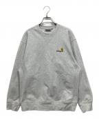CarHarttカーハート）の古着「AMERICAN SCRIPT SWEATSHIRT」｜グレー