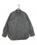 STEVEN ALANスティーブンアラン）の古着「ピンオックスチェックシャツ」｜ホワイト×ブラック