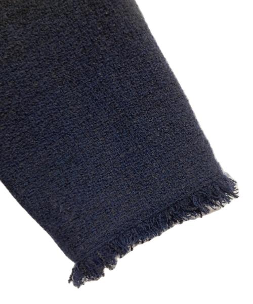 UNITED ARROWS（ユナイテッドアローズ）UNITED ARROWS (ユナイテッドアローズ) green label relaxing (グリーンレーベルリラクシング) ツイーディー ポケット ノーカラー ジャケット ネイビー サイズ:Freeの古着・服飾アイテム