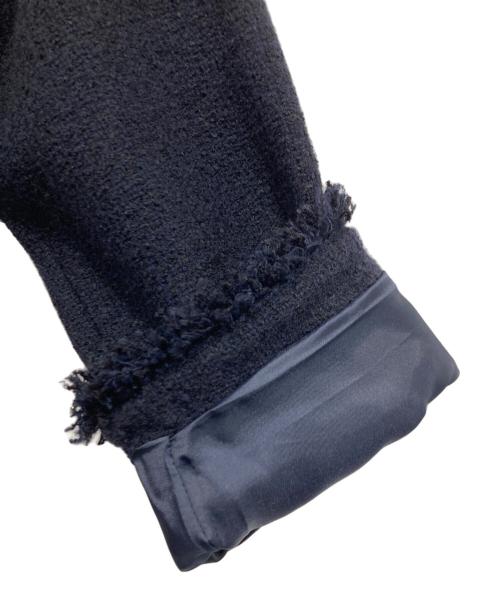 UNITED ARROWS（ユナイテッドアローズ）UNITED ARROWS (ユナイテッドアローズ) green label relaxing (グリーンレーベルリラクシング) ツイーディー ポケット ノーカラー ジャケット ネイビー サイズ:Freeの古着・服飾アイテム