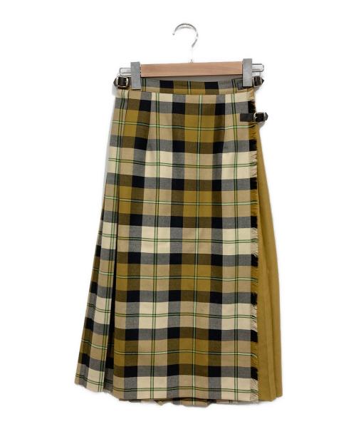 O'NEILL（オニール）O'NEILL (オニール) チェックラップスカート イエロー サイズ:36の古着・服飾アイテム